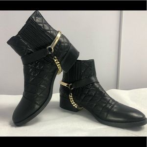 Karl Lagerfeld Black Marisol Leather Booties